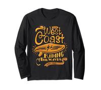 Surf Vibes West Coast Beach Cavalcando Le Onde EST 1963 Maglia a Manica