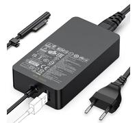 Surface - Cavo di ricarica da 65 W, 15 V, 4 A, per Microsoft Surface Pro 11/10/9/8/7+/7/6/5/4/3/X, Windows Surface Laptop 7/6/5/4/3/2, Go 4/3/2, Tablet, Book 3/2/1, Surface Charger con LED USB