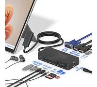 Surface Dock, Microsoft Surface Docking Station con HDMI x2, VGA, RJ45, USB3.0, USB-C, SD, TF, Audio per Surface Pro 9/8/X/7/6/4/3, Surface Laptop 4/3/2/1, Surface Laptop go, Surface Book 3/2/1