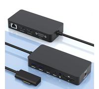 Surface Docking Station 12 in 1, triplo display Dual 4K HDMI+VGA con adattatore di alimentazione, Surface Dock per Microsoft Surface Pro 12 (2026)/11/10/9/8/X/7/6/5/4/3, Surface Laptop/Go/Book/Laptop