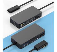 Surface Docking Station Triple Display Dual HDMI + VGA con adattatore di alimentazione, Surface Dock 2 in 1 per Microsoft Surface Pro 12/11/10/9/8/X/7/6/5/4/3, Surface Laptop 7/6/5/4/4/4/3/2/1