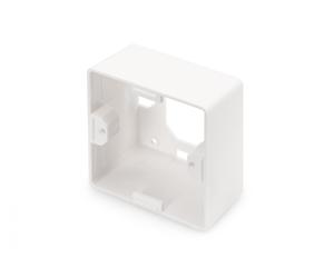 Surface mount box for faceplates 80x80x42 mm, color pure white, German layout