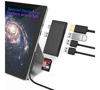 Surface Pro 4/Pro 5/Pro 6 Docking Station Hub USB Adattatore Hub USB 3.0, Lettore di schede di memoria SD e TF/Micro SD, Accessori per convertitore porta HDMI 4K per Microsoft Surface Pro 6/5/4