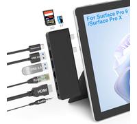 Surface Pro 9 Docking Station Triplo Display, Surface Dock Hub con HDMI 4K, USB-C Thunderbolt 4 (8K@30Hz Video+40G Data+PD 100W), 100M RJ45, 2 USB 3.0, SD/TF, Audio da 3,5 mm per Surface Pro 9/Pro X