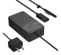 Surface Pro Charger 65 W per Microsoft Surface Pro Charger 10,9, 8, 7+, 7, 6, 5, 4, 3, X, Windows Surface Laptop 5, 4, 3, 2, 1, Studio Surface Go Tablet, Surface Book 3, 2, cavo da 3 m, supporto 44 W