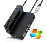 Surface Thunderbolt 4 Dock Dual HDMI+VGA Adattatore 12 in 1 Surface Pro Docking Station per Surface Pro 12/11/10/9/8/X/7+/7, Surface Laptop 7/6/5/4/3, Surface Go 4/3/2/1, Surface Laptop Go/Surface