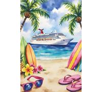 Surfboard Cruise Journal: 14-Day Cruise Vacation Planner with Pre-Cruise Travel Pages, Daily Log & Memory Book