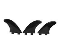 Surfboard Fins 3Pcs Set | PVC Fins for Stand Up Paddleboard/Paddle Board/Surfboard | Right Middle Left Fins Black | Lightweight & Steady Performance