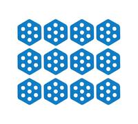 Surfboard Traction Pad, 12 Pieces Hexagon Skim Board Grip Mat, Anti-Slip Eva Foam Adhesive Tiles, Durable Water Sports Accessory, Comfortable Deck Support, Ideal for Beach Surf Fishing Sea Fitness