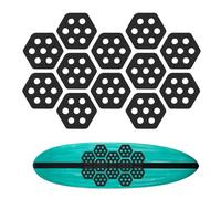 Surfboard Traction Pad, Hexagon Grip Set, 12 Piece Skim Board Accessory, 4.72x5.31 Inches, Non Slip Deck Padding, for Water Sports, Fishing, Sea Activities, Beach, Skateboard,