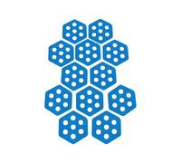 Surfboard Traction Pad, Hexagon Skim Board Grip Pad, Anti Slip EVA Textured Part, Peel and Stick Backing, Water Sports Supplies for Fishing, Sea, Fitness, Beach, Skateboard, Summer, 12 Pieces