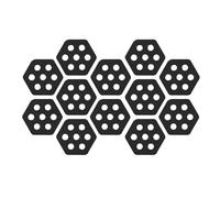 Surfboard Traction Pad, Hexagon Skim Grip, 12 Piece Water Sports Kit With Adhesive, 4.72x5.31 inches Skating Support Pad for Sea Fitness Fishing Beach Trips Outdoor Surfers Summer Adventure