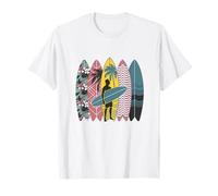 surfboarder Hawaii Wave Surf Amante della tavola da surf Beach Surfer Maglietta