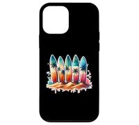 Surfer Beach Summer Retro Hawaiian Ocean Tropics Custodia per iPhone 12 mini