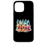 Surfer Beach Summer Retro Hawaiian Ocean Tropics Custodia per iPhone 13 Pro Max