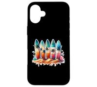 Surfer Beach Summer Retro Hawaiian Ocean Tropics Custodia per iPhone 16 Plus