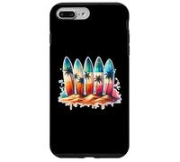 Surfer Beach Summer Retro Hawaiian Ocean Tropics Custodia per iPhone 7 Plus/8 Plus