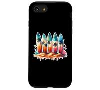 Surfer Beach Summer Retro Hawaiian Ocean Tropics Custodia per iPhone SE (2020) / 7/8