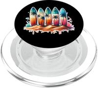 Surfer Beach Summer Retro Hawaiian Ocean Tropics PopSockets PopGrip per MagSafe