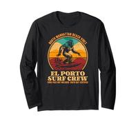 Surfer Bigfoot Manhattan Beach South bay The Porto Surf Crew Maglia a Manica