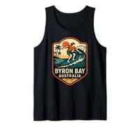 Surfer Byron bay Australia Retro Uomo Surfs Up Canotta