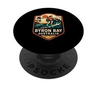 Surfer Byron Bay Australia Retro Uomo Surfs Up PopSockets PopGrip Adesivo