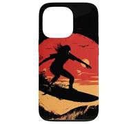 Surfer femminile Sunset Beach Sport per ragazze Custodia per iPhone 13 Pro