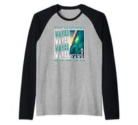 Surfer Hawaiian Winter Waves North Shore Oahu Pipeline Maglia con Maniche Raglan