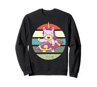 Surfer Unicorn Magic Surf Beach Fun Fantasy Vibrazioni Felpa
