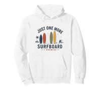 Surfers Gift Just One More Surfboard I Promise Surfing Joke Felpa con Cappuccio