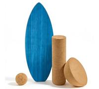 Surfin, Balance Board in legno con rullo, emisfero e palla di equilibrio, tavola da surf per interni e adulti