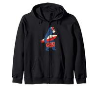 Surfing Bear On San Diego Beach California Vacanze estive Felpa con Cappuccio