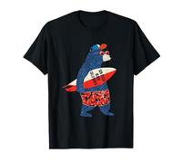 Surfing Bear On San Diego Beach California Vacanze estive Maglietta