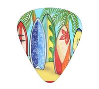 Surfing Board Il plettro per chitarra, per chitarre acustiche, elettriche, bassi - tocco naturale, confezione da 12, multicolore.