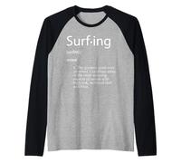 Surfing Definition Surface Water Wave Sport Gift for Surfers Maglia con Maniche Raglan