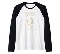 Surfing Design, Surf, mi aiuta a crescere, albero colorato Maglia con Maniche Raglan