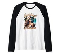 Surfing Fortune Spiaggia Ragazza Estate Maglia con Maniche Raglan