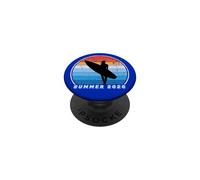 Surfing Hawaiian Summer Los Angeles Vintage Beach Tropical PopSockets PopGrip Adesivo