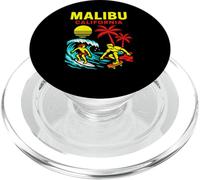 Surfing Malibu California Vintage Uomo Beach Life PopSockets PopGrip per MagSafe