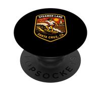 Surfing Santa Cruz Steamer Lane Vintage Uomo Beach Life PopSockets PopGrip Adesivo