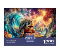 Surfing Turtle 1000 Pezzi Puzzle Classici Per Adulti E Bambini A Partire Da 12 Anni Giochi Rilassamento E Intelligence Sfida Impossibile - Regalo Per Amore E Amico 52x38cm/1000pcs