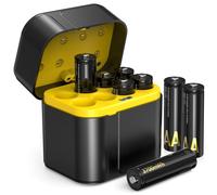 SURFOU 8Pcs 1.5V AA Lithium Batterie Ricaric 8Pcs AA Batterie con Caricabatterie