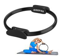 SURFOU Cerchio Pilates Diametro 37 cm, Anello Elastico Resistente con Maniglie Imbottite Antiscivolo, per Yoga e Fitness, Allenamento di Forza e Flessibilità per Cosce e Gambe