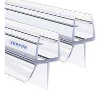 SURFOU Guarnizione Doccia Sotto la Porta 2 x 100cm, Guarnizioni Box Doccia per Porte in Vetro 6-8 mm, Paraschizzi Doccia, Guarnizione Doccia Sottoporta, Trasparente