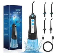 SURFOU Idropulsore Dentale Portatile Idrogetto per Pulizia Denti Oral Professionale, Elettrico Water Flosser Irrigatore Orale Doccia con Acqua Pulitore Getto, Idropulsore da Viaggio Idropulitore
