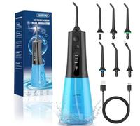 SURFOU Idropulsore Dentale Portatile Idrogetto Per Pulizia Denti Oral, Professionale Water Flosser Irrigatore Orale Doccia Con Acqua Getto Pulitore Elettrico, Idropulsore Da Viaggio Idropulitore