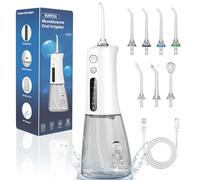 SURFOU Idropulsore Dentale Portatile Idrogetto per Pulizia Denti Professionale, Elettrico Oral Water Flosser Irrigatore Orale Doccia con Acqua Getto Pulitore, Idropulsore da Viaggio Idropulitore