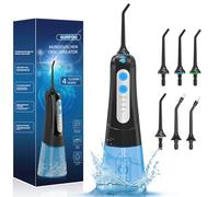 SURFOU Idropulsore Dentale Portatile Oral Idrogetto per Pulizia Denti, Professionale Elettrico Water Flosser Irrigatore Orale Doccia con Pulitore Getto Acqua, Idropulsore da Viaggio Idropulitore