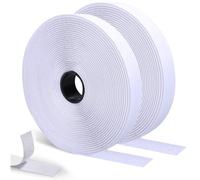 SURFOU Nastro a Strappo Biadesivo 15 m × 20 mm, Extra Forte, Hook & Loop | Per Tessuti, Zanzariere, Cuscini e Tappeti, Adatto per Interni ed Esterni, DIY e Lavori Manuali