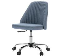 SURFOU Poltrona ergonomica con design sarmato con tessuto, seduta su misura per maggiore comodità, regolabile in altezza e rotazione a 360°, blu